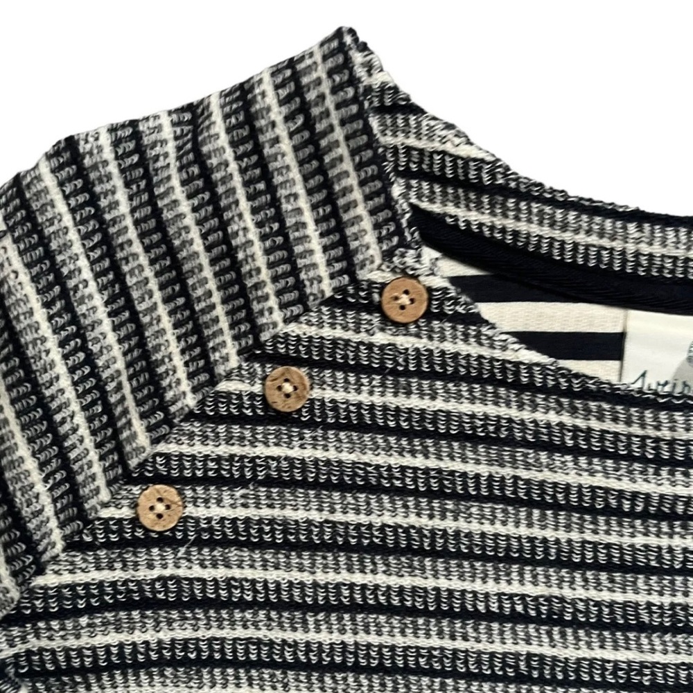 Weird Fish Jumper Womens Size 12 UK Striped With Button Accents - Picture 4 of 9